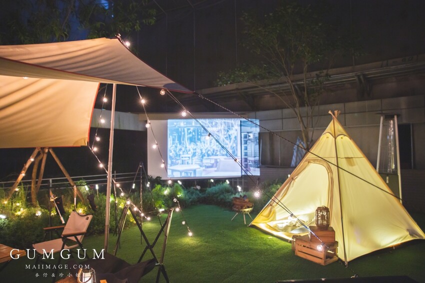 台北內湖美食｜GUMGUM NOT ONLY BEER & WINGS 雞翅啤酒吧內科店～內湖最美的戶外露營風餐酒館、超美的森林