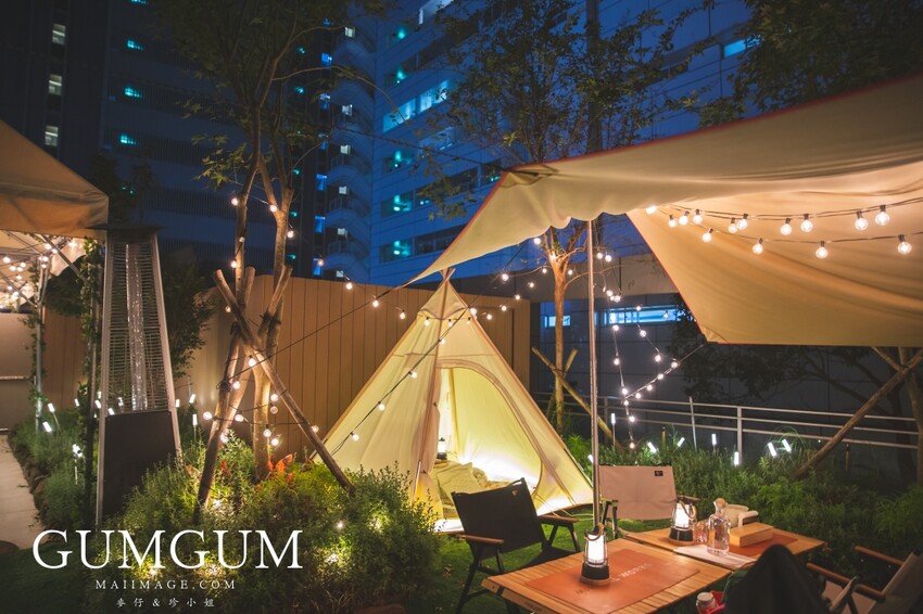 台北內湖美食｜GUMGUM NOT ONLY BEER & WINGS 雞翅啤酒吧內科店～內湖最美的戶外露營風餐酒館、超美的森林