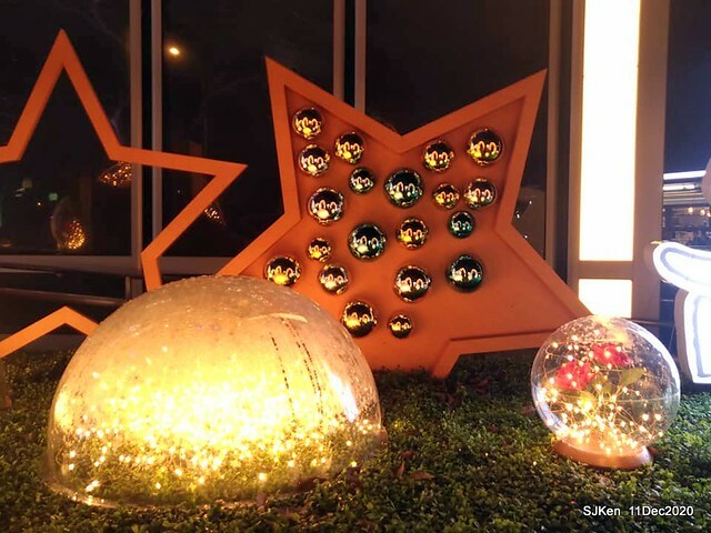 Merry Christmas street decoration of Taishin Financial Holdings, Taipei, Taiwan, Dec 11, 2020.