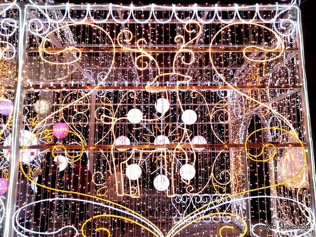 Merry Christmas street decoration of Taishin Financial Holdings, Taipei, Taiwan, Dec 11, 2020.