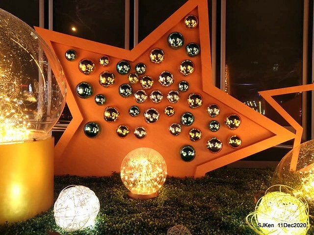 Merry Christmas street decoration of Taishin Financial Holdings, Taipei, Taiwan, Dec 11, 2020.