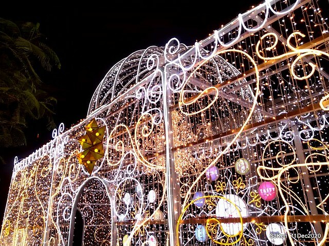 Merry Christmas street decoration of Taishin Financial Holdings, Taipei, Taiwan, Dec 11, 2020.