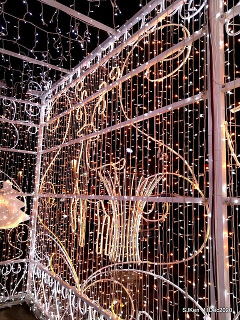 Merry Christmas street decoration of Taishin Financial Holdings, Taipei, Taiwan, Dec 11, 2020.