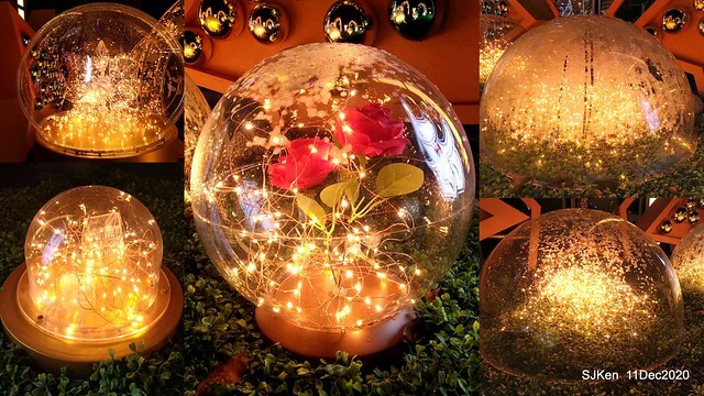 Merry Christmas street decoration of Taishin Financial Holdings, Taipei, Taiwan, Dec 11, 2020.