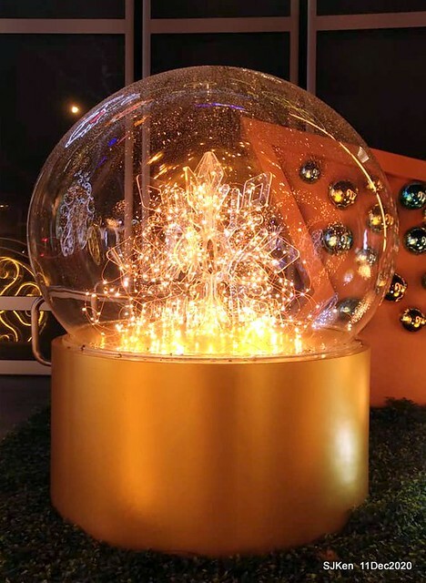 Merry Christmas street decoration of Taishin Financial Holdings, Taipei, Taiwan, Dec 11, 2020.