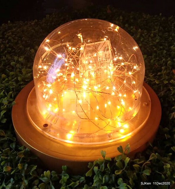 Merry Christmas street decoration of Taishin Financial Holdings, Taipei, Taiwan, Dec 11, 2020.