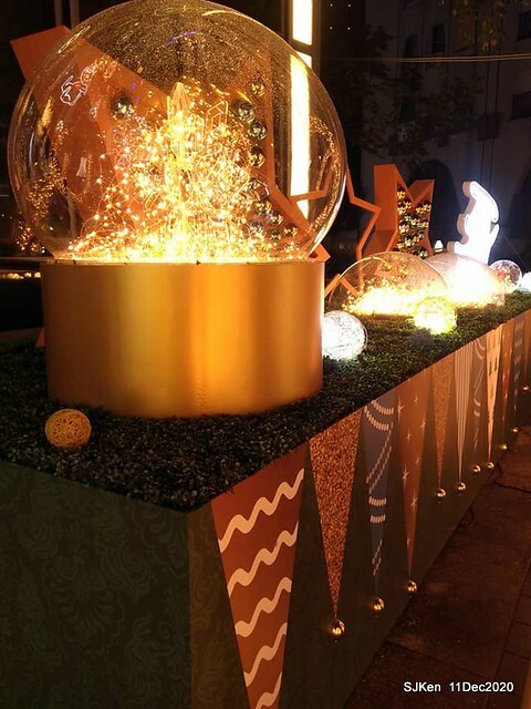 Merry Christmas street decoration of Taishin Financial Holdings, Taipei, Taiwan, Dec 11, 2020.