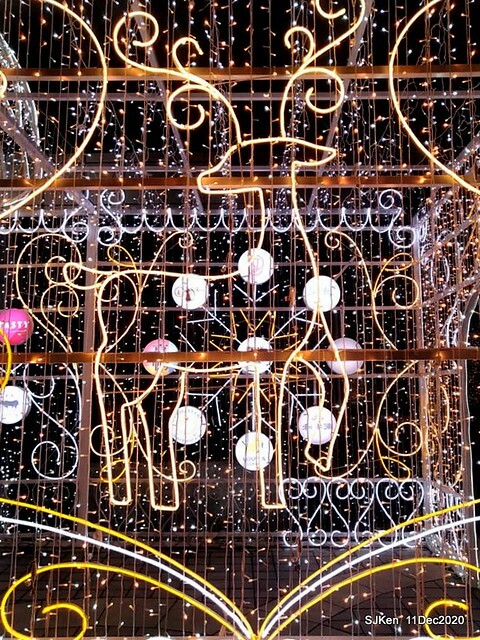 Merry Christmas street decoration of Taishin Financial Holdings, Taipei, Taiwan, Dec 11, 2020.