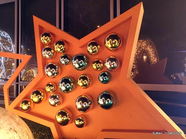 Merry Christmas street decoration of Taishin Financial Holdings, Taipei, Taiwan, Dec 11, 2020.