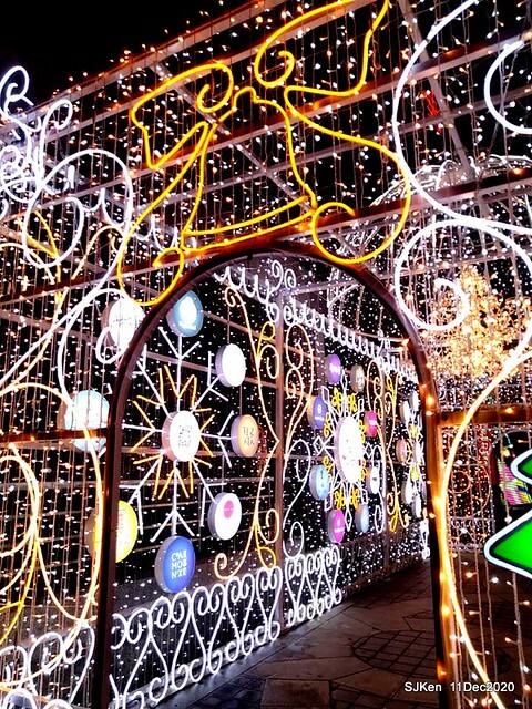 Merry Christmas street decoration of Taishin Financial Holdings, Taipei, Taiwan, Dec 11, 2020.