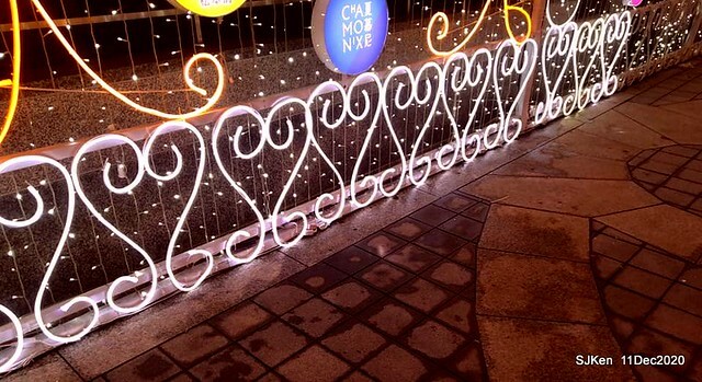 Merry Christmas street decoration of Taishin Financial Holdings, Taipei, Taiwan, Dec 11, 2020.