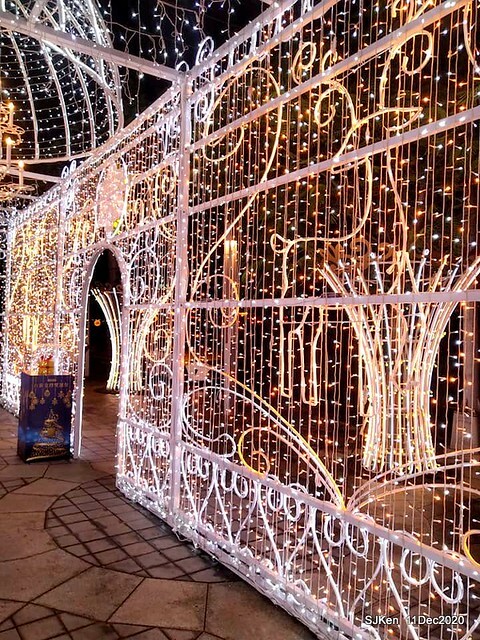 Merry Christmas street decoration of Taishin Financial Holdings, Taipei, Taiwan, Dec 11, 2020.