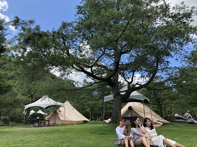 【南投縣魚池鄉】一晚千元有找/平價豪華露營/波西米亞神殿帳/松樹營地/拂水山莊
