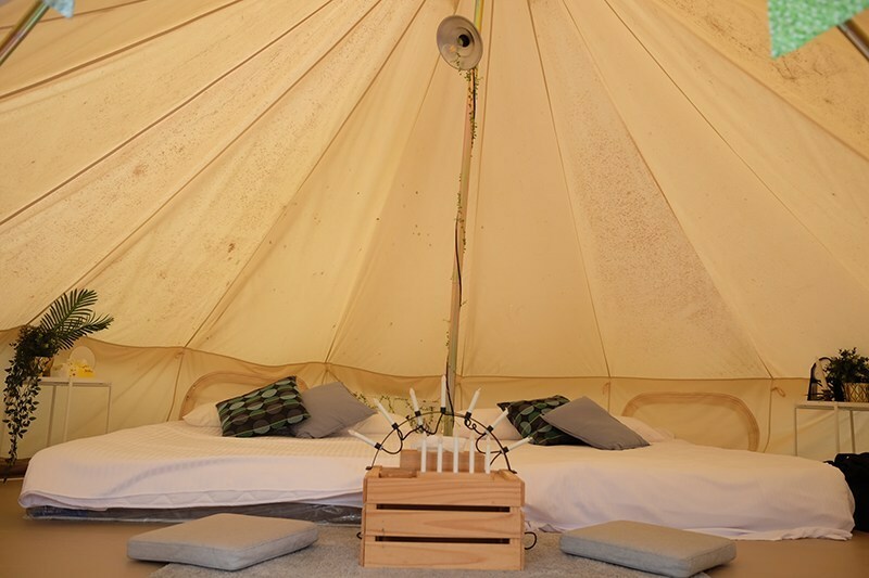 【南投縣魚池鄉】一晚千元有找/平價豪華露營/波西米亞神殿帳/松樹營地/拂水山莊