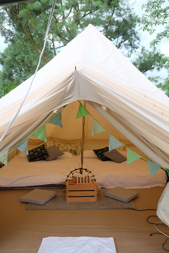 【南投縣魚池鄉】一晚千元有找/平價豪華露營/波西米亞神殿帳/松樹營地/拂水山莊