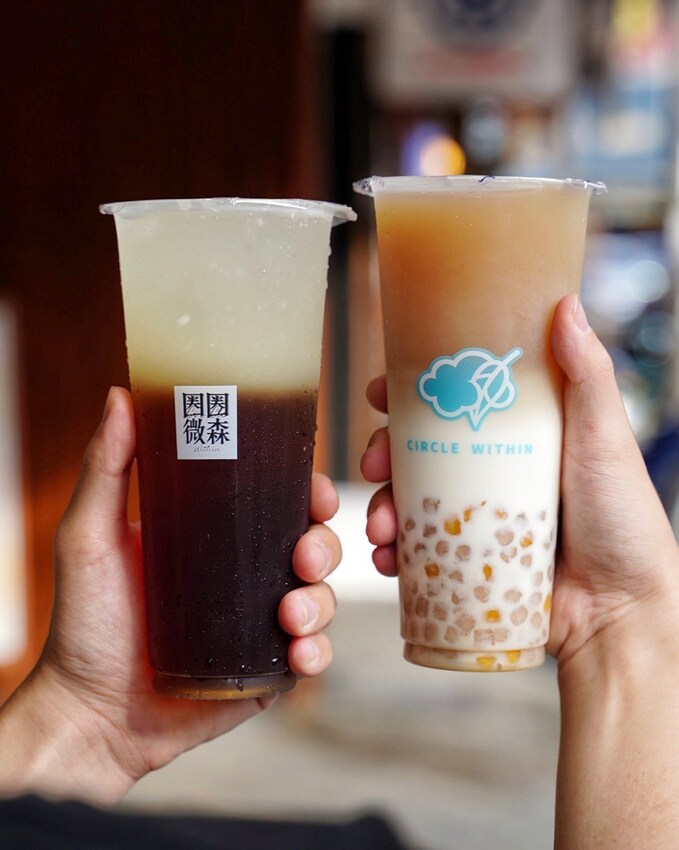 【圈圈微森-竹北三民店】新竹最愛的手搖飲料店『圈圈微森 Circle Within』也插旗竹北啦!還推出了全新的小雲朵芝士奶蓋系列~