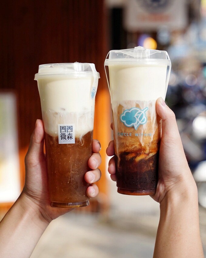 【圈圈微森-竹北三民店】新竹最愛的手搖飲料店『圈圈微森 Circle Within』也插旗竹北啦!還推出了全新的小雲朵芝士奶蓋系列~
