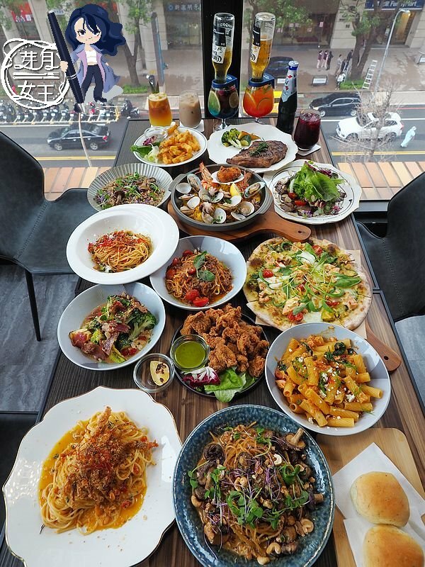 15盎司牛排,中茂新天地美食,好拍照,帕朵拉義式餐廳,桃園下午茶,桃園披薩,桃園美食,桃園藝文特區美食,素食,網美,義大利麵,草莓披薩 @民宿女王芽月-美食.旅遊.全台趴趴走