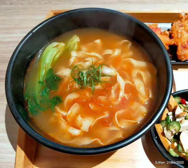 五訪「初面-北投石牌店」(Fried Chicken with Shrimp & tomato soup noodle)， Taipei, Taiwan, SJKen, Mar 21, 2022