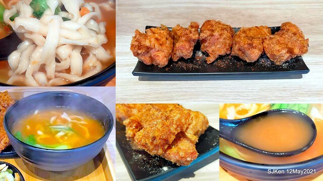 「初面-北投石牌店」(Fried Chicken with Shrimp & tomato soup noodle)， Taipei, Taiwan, SJKen, May 12, 2021