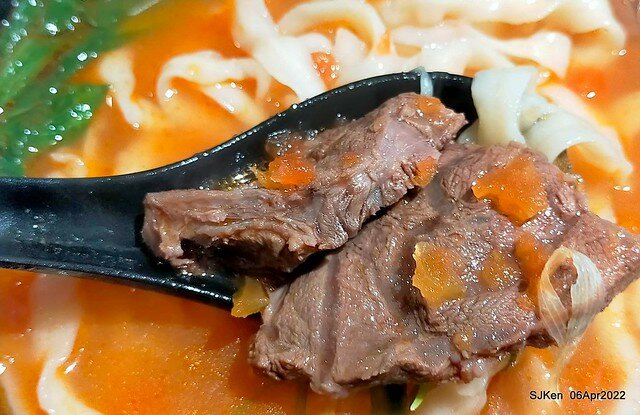 六訪五訪「初面-北投石牌店」(Tomato beef noodle & chili source )， Taipei, Taiwan, SJKen, Apr 6, 2022