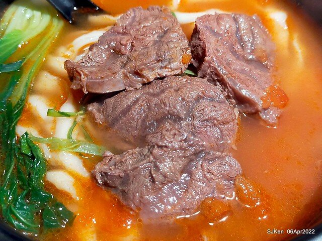 六訪五訪「初面-北投石牌店」(Tomato beef noodle & chili source )， Taipei, Taiwan, SJKen, Apr 6, 2022