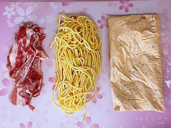 奶油蒜味牛五花義大利麵-eat enjoy意享美式餐廳：DIY冷藏餐盒超值組-義大利麵自己煮