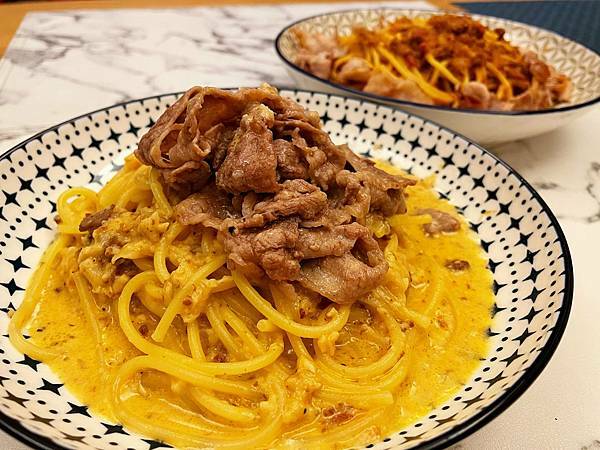 奶油蒜味牛五花義大利麵-eat enjoy意享美式餐廳：DIY冷藏餐盒超值組-義大利麵自己煮