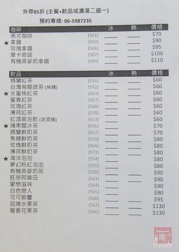 【臺南美食】舒適小清新用餐空間｜單點170元起附飲料｜升級套餐80元｜當月壽星享折扣｜義大利麵｜下午茶｜套餐｜燉飯~~JACARANDA小森活 - 南人幫