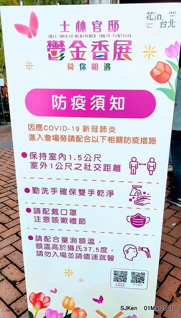 「2021士林官邸鬱金香展」(2021 Shilin Residence Tulip Show), Feb 25 ~ Mar 7, Taipei, Taiwan,SJKen, Mar 1,2021.