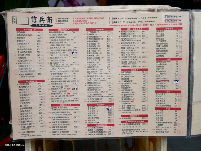 【台中南區美食】信兵衛南門町目新開幕,浮誇系爆量海鮮丼飯、握壽司、烏龍麵!超人氣日式居酒屋,內文附詳細菜單價位介紹。 @熊寶小榆の旅遊日記