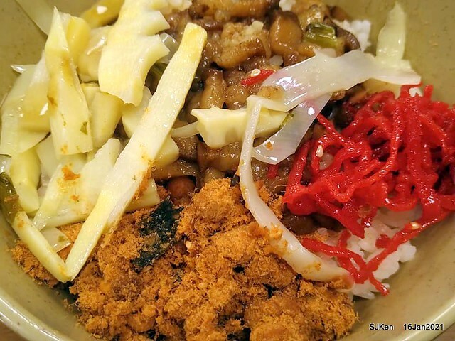 「大鼎豬血湯」(Pork blood soup), Taiwan traditional dishes, SJKen,  Taipei, Taiwan, Jan 16, 2021.