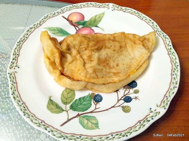 「北投三星蔥油餅」(Beitou Scallion pancakes booth),Taipei, Taiwan, Feb 4, 2021