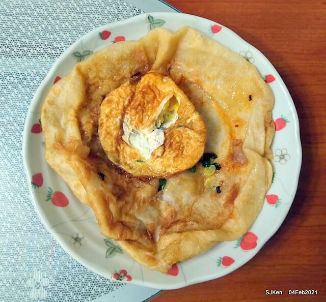 「北投三星蔥油餅」(Beitou Scallion pancakes booth),Taipei, Taiwan, Feb 4, 2021