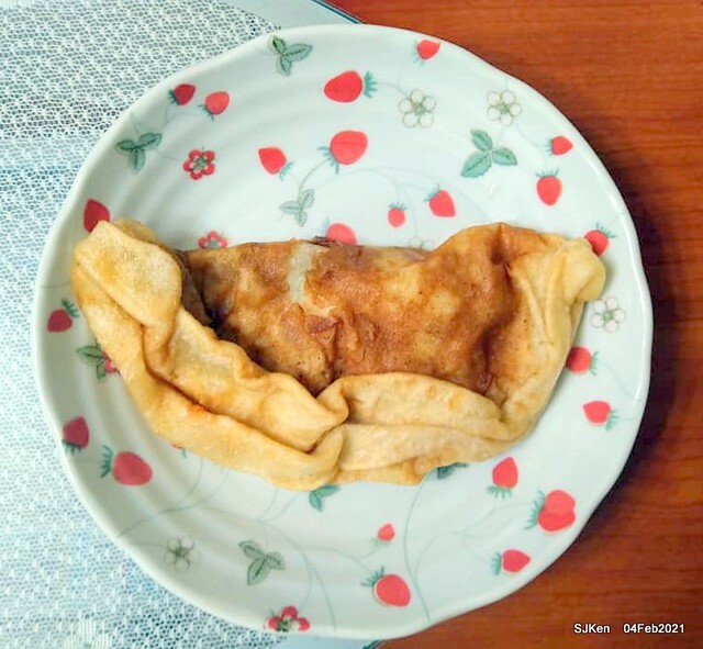 「北投三星蔥油餅」(Beitou Scallion pancakes booth),Taipei, Taiwan, Feb 4, 2021