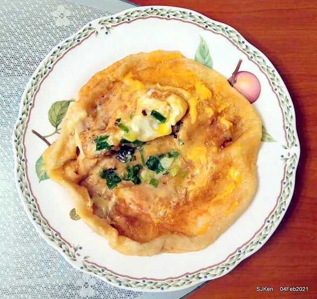 「北投三星蔥油餅」(Beitou Scallion pancakes booth),Taipei, Taiwan, Feb 4, 2021