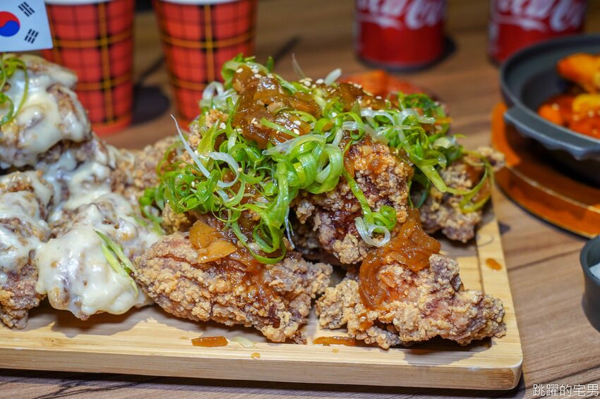 花蓮韓式炸雞-咖雞嘛韓國蓬車 必點韓式蔥炸雞 韓國魚板 醃蘿蔔好吃到立刻外帶 口味多樣雙拼還有優惠 假日開到凌晨1點