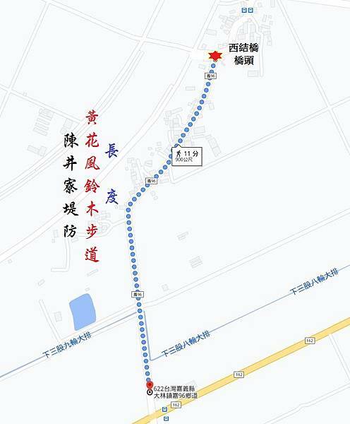 陳丼寮堤防黃花風鈴木步道長度.JPG 陳丼寮堤防黃花風鈴木步道長度.JPG