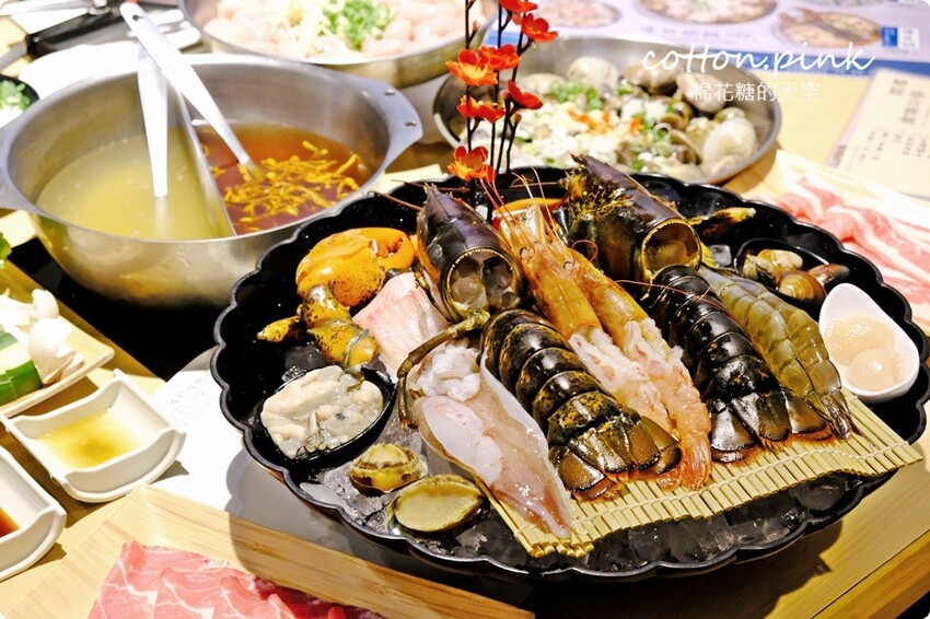台中海鮮火鍋推薦|菁饌涮涮鍋活龍蝦套餐真正鮮到爆！吃過就回不去了～ - 棉花糖的天空