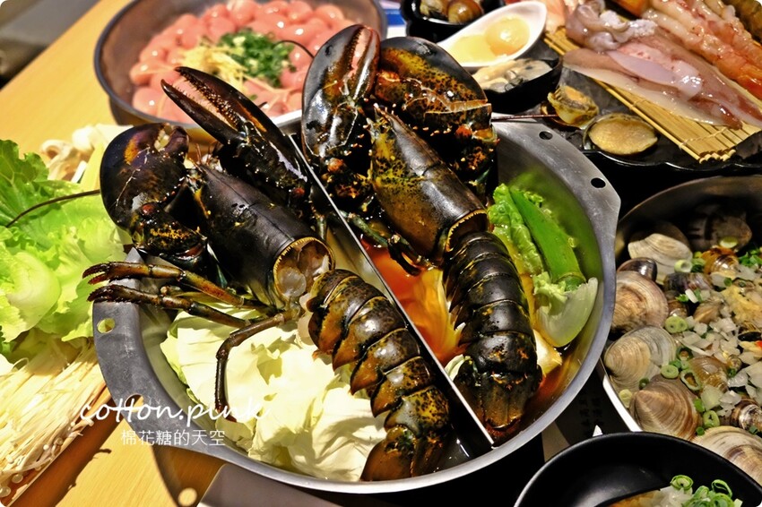 台中海鮮火鍋推薦|菁饌涮涮鍋活龍蝦套餐真正鮮到爆！吃過就回不去了～ - 棉花糖的天空