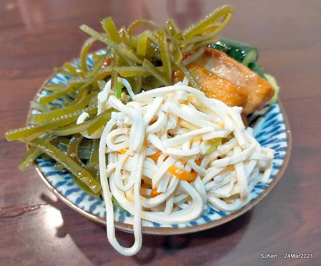 Fried noodle & Hot sour soup , 「牛味炸醬麵酸辣湯與小菜」， Taipei, Taiwan, SJKen, Mar 24,2021.