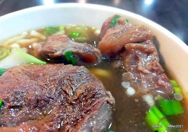 「牛味牛肉麵」(Beef nooldes store), Taipei, Taiwan, Mar 14, 2021.