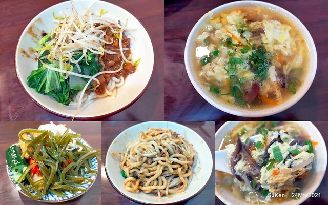 Fried noodle & Hot sour soup , 「牛味炸醬麵酸辣湯與小菜」， Taipei, Taiwan, SJKen, Mar 24,2021.
