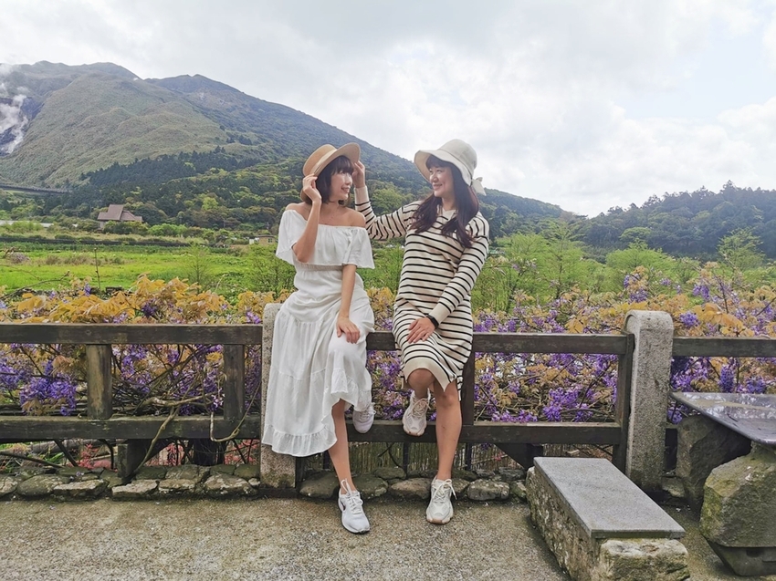 [2021陽明山最美海芋田 名陽圃休閒農莊] 海遇木屋花朵鞦韆 浪漫框住小油坑夢幻山景 - 安妮的天空