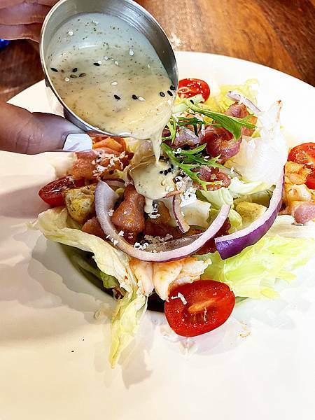 eat enjoy意享美式餐廳:鮮蝦培根沙拉