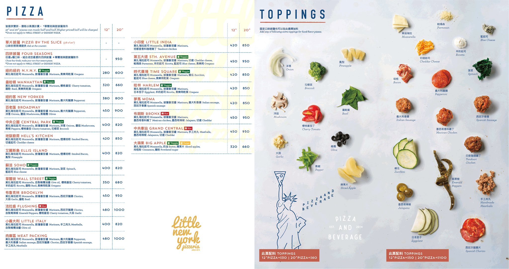 【台北 |捷運中山站】 小紐約披薩Little New York中山店，超道地美式Pizza