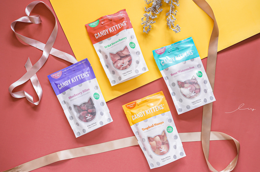 一款素食也能食的軟糖！超可愛貓咪造型，成分天然還有4種口味，不管大小朋友都瘋狂～