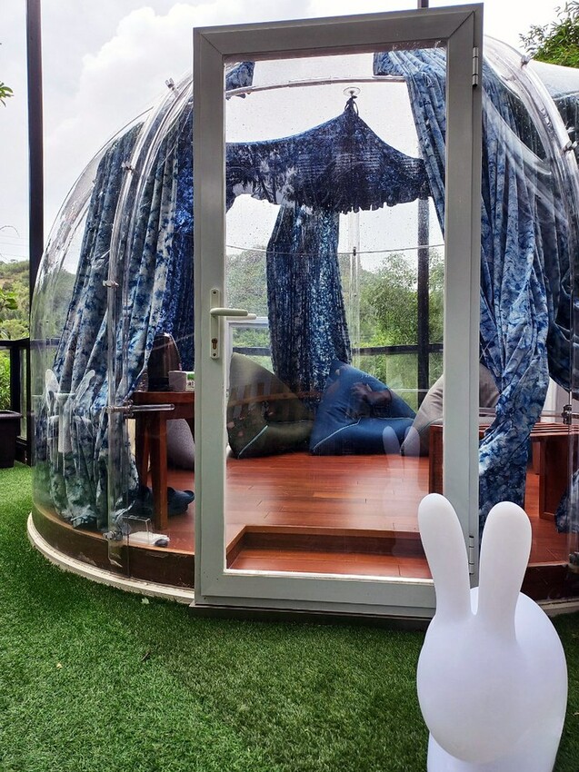 【苗栗三義】卓也小屋度假園區-蔬食餐廳夏日優惠.消費+googe好評就送天然染色霜淇淋喔!