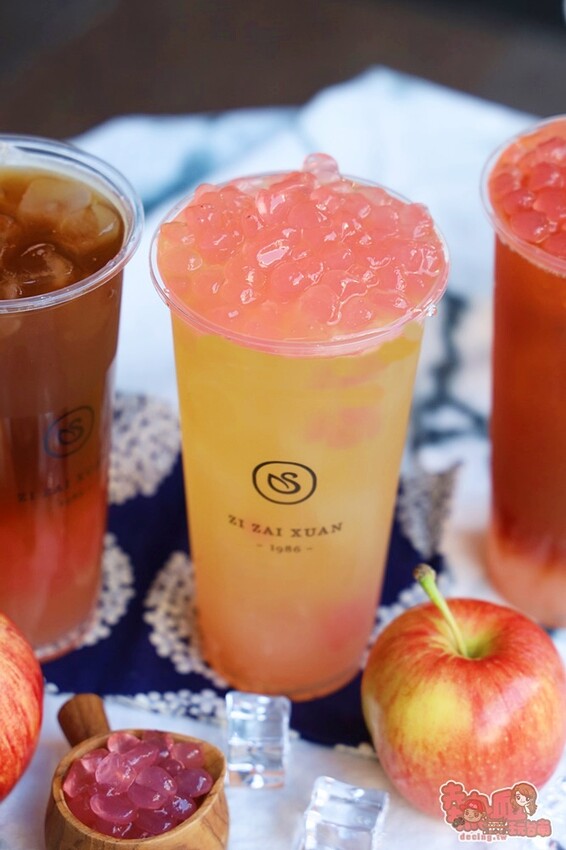 【台南飲料】日本青森紅玉蘋果汁尬櫻花寒天,今年春天最浪漫的一杯飲料:自在軒茶飲 - 熱血玩台南。跳躍新世界