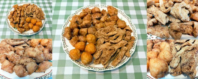 「陳季炸雞石牌店」(Fried Salted Chicken , Tempura & cuttlefish balls, Taiwanese light dishes booth), Taipei, Taiwan, SJKen, Jan 1, 2022. 「陳季炸雞石牌店」(Fried Salted Chicken , Tempura & cuttlefish balls, Taiwanese light dishes booth), Taipei, Taiwan, SJKen, Jan 1, 2022.